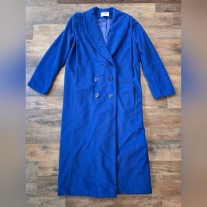 Wellington Fashions IGLWU Vintage 70's Royal Blue Kashmiracle Full Length Coat S